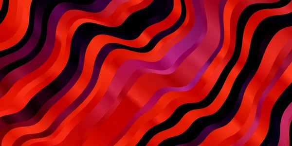 ライトピンク 曲線の赤いベクトルの背景 バンド勾配の線で抽象的なイラスト ウェブサイト ランディングページのパターン — ストックベクタ