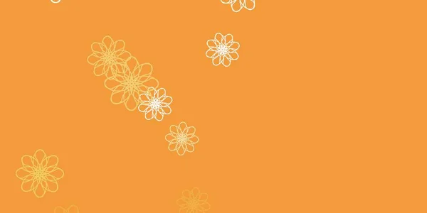 Ljusröd Gul Vektor Naturlig Layout Med Blommor Illustration Med Abstrakta — Stock vektor