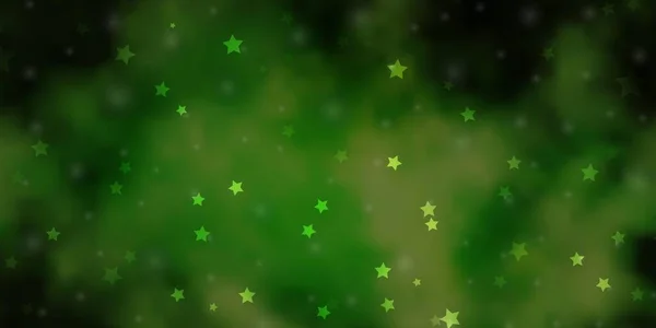 Vert Clair Motif Vectoriel Jaune Avec Des Étoiles Abstraites Flou — Image vectorielle