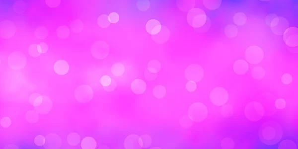 Luz Púrpura Fondo Vectorial Rosa Con Burbujas Ilustración Abstracta Brillante — Archivo Imágenes Vectoriales