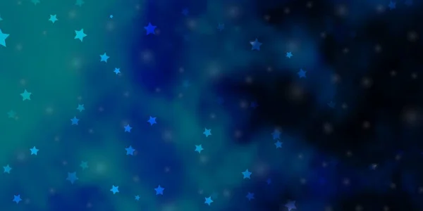 Fondo Vectorial Azul Claro Con Estrellas Pequeñas Grandes — Archivo Imágenes Vectoriales