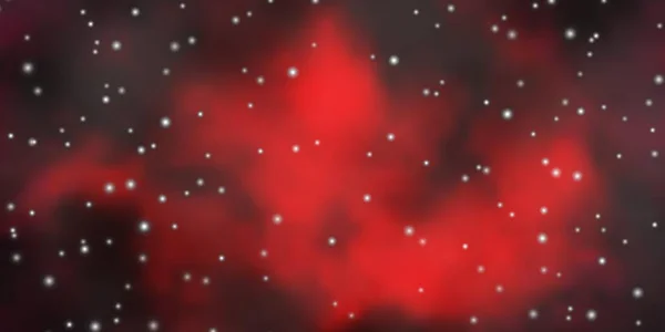 Mörk Rosa Vektor Bakgrund Med Små Och Stora Stjärnor — Stock vektor