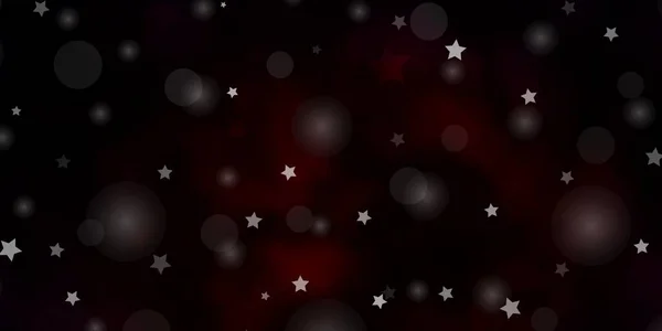 Ciemnoczerwony Wzór Wektora Okręgami Gwiazdami Abstrakcyjny Design Gradientowym Stylu Bąbelkami — Wektor stockowy