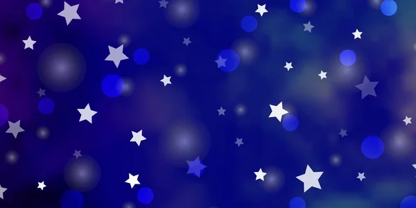 Fond Vectoriel Bleu Clair Avec Cercles Étoiles — Image vectorielle