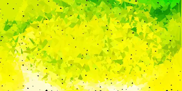 Světle Zelená Žlutá Vektorová Struktura Trojúhelníku Přechod Ilustrace Polygonálním Stylu — Stockový vektor