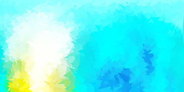 Світло Блакитний Жовтий Векторний Трикутник Мозаїчні Шпалери Градієнтна Ілюстрація Полігональному — стоковий вектор