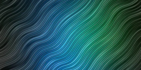 Donkerblauw Groen Vector Patroon Met Rondingen — Stockvector