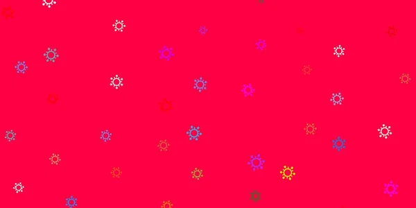 Fond Vectoriel Multicolore Clair Avec Des Symboles Virus Symboles Maladie — Image vectorielle