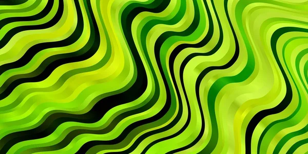 Vert Clair Motif Vectoriel Jaune Avec Lignes Irisées — Image vectorielle