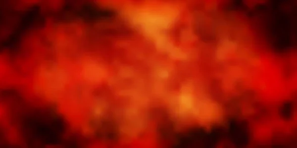 Темно Оранжеве Векторне Компонування Хмарним Пейзажем Абстрактна Ілюстрація Різнокольоровими Градієнтними — стоковий вектор
