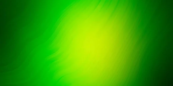 Luz Verde Vector Telón Fondo Con Curvas — Vector de stock