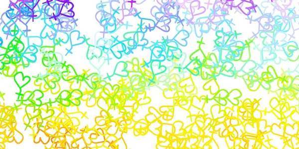 Световой Многоцветный Вектор Искушает Знаками Деловой Женщины Иллюстрация Признаками Женской — стоковый вектор