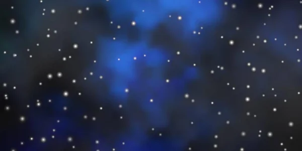Fundo Vetorial Azul Escuro Com Estrelas Coloridas Ilustração Decorativa Com —  Vetores de Stock