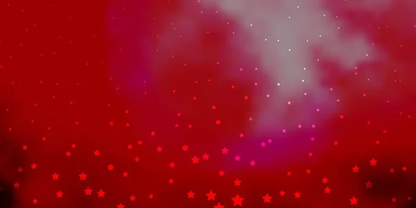 Dunkelrosa Rotes Vektormuster Mit Abstrakten Sternen Leuchtend Bunte Illustration Mit — Stockvektor