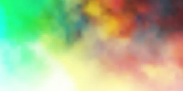Modèle Vectoriel Vert Clair Jaune Avec Ciel Nuages Illustration Colorée — Image vectorielle