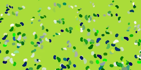 Lichtblauw Groen Vectorpatroon Met Abstracte Vormen Kleurrijke Illustratie Met Eenvoudige — Stockvector