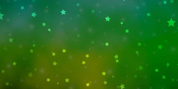 Hellgrüne Vektoranordnung Mit Hellen Sternen — Stockvektor