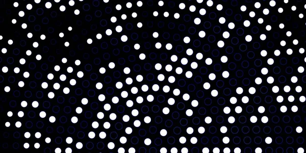 带有圆圈的深蓝色矢量模板 用一组闪闪发光的彩色抽象球体来说明 网站的模式 — 图库矢量图片