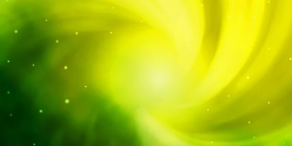 浅绿色 黄色矢量背景 星色斑斓 — 图库矢量图片