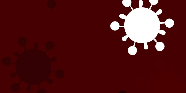 Açık Yeşil Üzerinde Grip Belirtileri Olan Kırmızı Vektör Şablonu Dekoratif — Stok Vektör