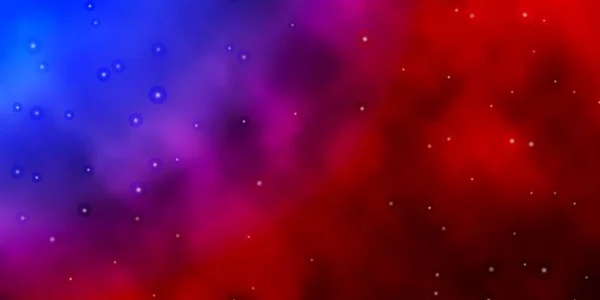 Açık Mavi Küçük Büyük Yıldızlı Kırmızı Vektör Arkaplan Yıldızlı Modern — Stok Vektör
