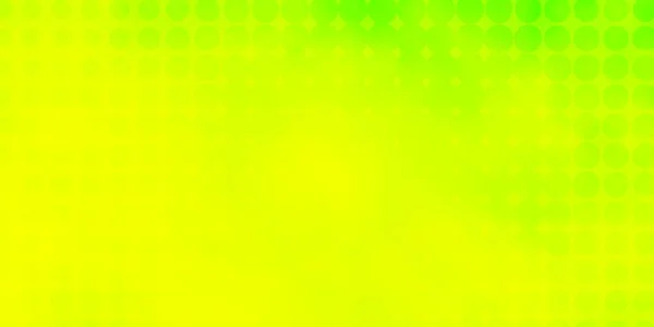 Hellgrünes Gelbes Vektorlayout Mit Kreisen — Stockvektor