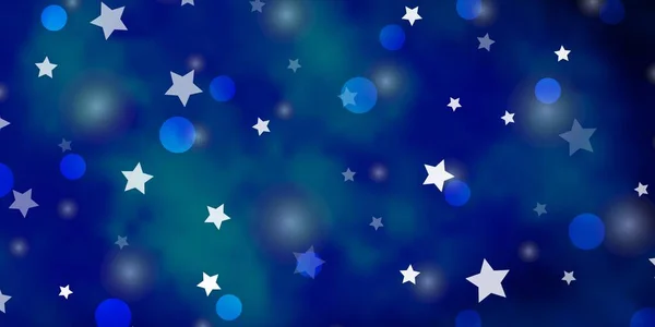 Φως Μπλε Διανυσματική Διάταξη Κύκλους Αστέρια — Διανυσματικό Αρχείο