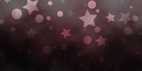 Fundo Vetorial Cinzento Claro Com Círculos Estrelas Glitter Ilustração Abstrata — Vetor de Stock