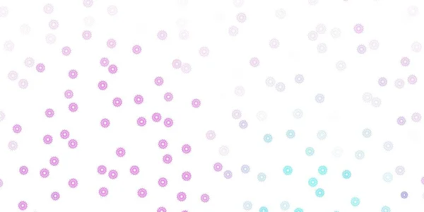 Modèle Gribouillis Vectoriel Rose Clair Avec Fleurs Illustration Avec Des — Image vectorielle