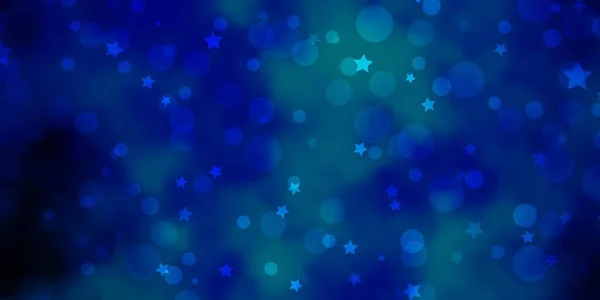 Светло Голубая Векторная Текстура Кругами Звездами — стоковый вектор