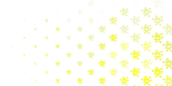 Ανοικτό Κίτρινο Διάνυσμα Φόντο Covid Σύμβολα Αφηρημένη Απεικόνιση Σχήματα Βιολογικής — Διανυσματικό Αρχείο