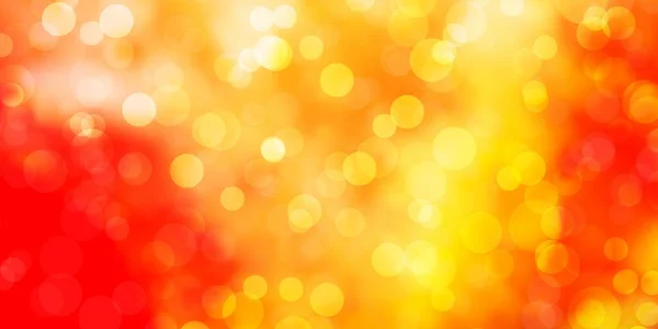 ライトピンク 円と黄色のベクトルの背景 — ストックベクタ