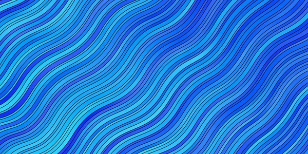 Agencement Vectoriel Bleu Clair Avec Courbes Illustration Colorée Avec Lignes — Image vectorielle