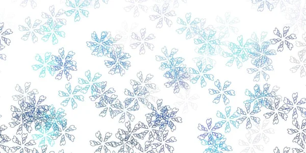 Modèle Abstrait Vectoriel Bleu Clair Vert Avec Feuilles Illustration Colorée — Image vectorielle