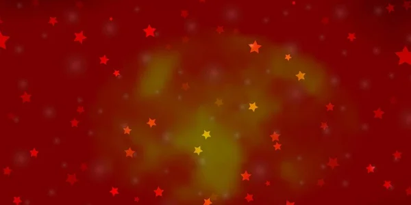 Světle Oranžová Vektorová Textura Krásnými Hvězdami — Stockový vektor