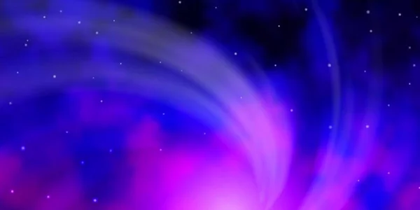 Světle Fialový Růžový Vektorový Vzor Abstraktními Hvězdami — Stockový vektor