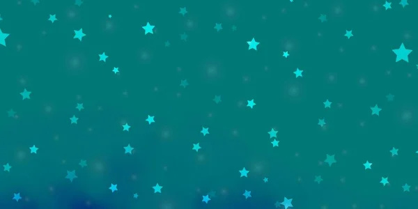 Fondo Vectorial Azul Claro Con Estrellas Pequeñas Grandes Ilustración Decorativa — Vector de stock