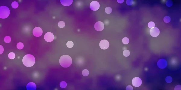 Modèle Vectoriel Violet Clair Avec Cercles Étoiles Illustration Abstraite Avec — Image vectorielle