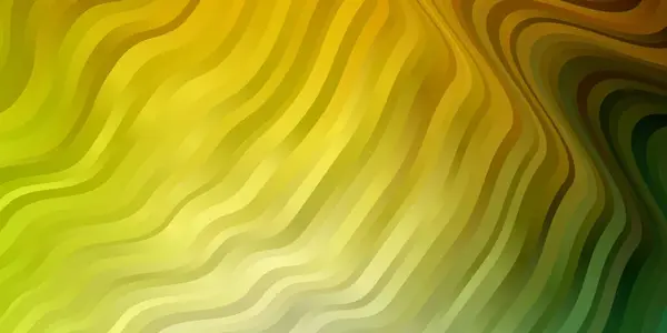 Lichtgroene Gele Vector Textuur Met Wrange Lijnen — Stockvector