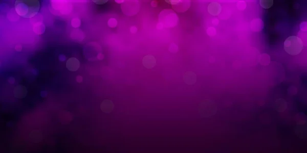 Fond Vectoriel Violet Foncé Avec Bulles Disques Colorés Abstraits Sur — Image vectorielle
