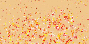 Açık kırmızı, sarı vektör arkaplan ve kaotik şekiller. Soyut tarzda, gradyan formlarda basit tasarım. Web siteniz için basit illüstrasyon.