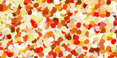 Açık kırmızı, Memphis şekilli sarı vektör dokusu. Gradyan rastgele formlarla modern soyut illüstrasyon. İşiniz için akıllı tasarım.