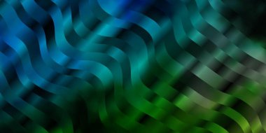 Açık Mavi, eğrili yeşil vektör düzeni.