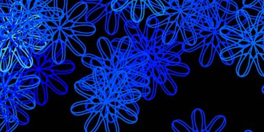 Soyut şekilli koyu mavi vektör deseni. Gradyan rastgele formlarla modern soyut illüstrasyon. Duvar kağıdı seti için zarif tasarım.