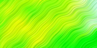 Açık yeşil, çizgili sarı vektör şablonu. Yaylı basit bir şekilde gradyan çizimi. Reklamlar ve reklamlar için desen.