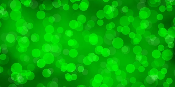 Светло Зеленый Векторный Рисунок Кругами — стоковый вектор