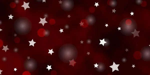 Verde Escuro Textura Vetorial Vermelho Com Círculos Estrelas — Vetor de Stock