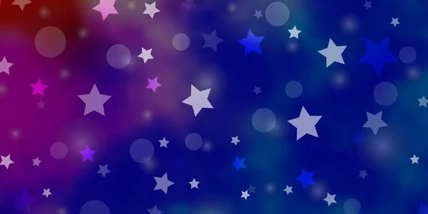 Luz Multicolor Fundo Vetorial Com Círculos Estrelas — Vetor de Stock