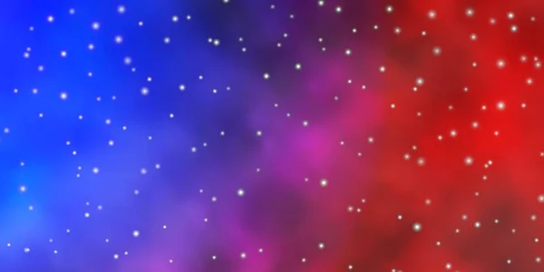 Bleu Clair Texture Vectorielle Rouge Avec Belles Étoiles Illustration Décorative — Image vectorielle