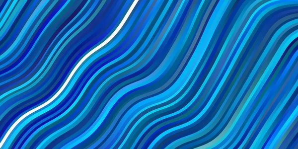 Padrão Vetorial Blue Claro Com Linhas Curvas Ilustração Colorida Estilo — Vetor de Stock